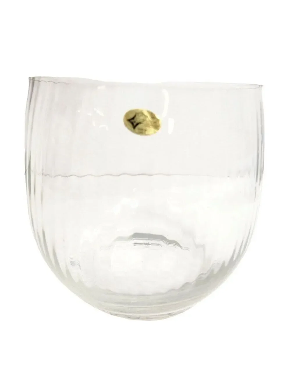 European Collection Blown Ribbed Glass Vase, Bowl 7